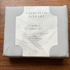 FAIRFIELD SQUARE 4-Piece Sheet Set - Gray- FULL SIZE